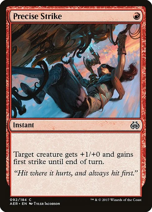 Precise Strike, carta Magic di tipo Instant illustrata da Tyler Jacobson