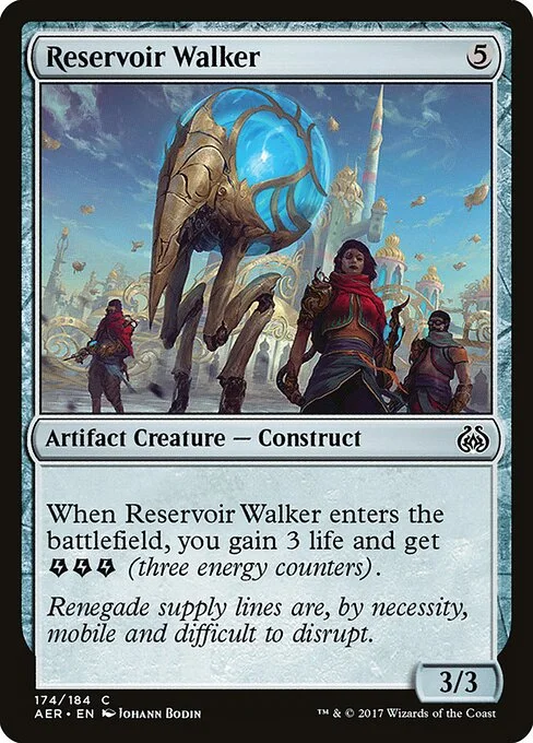 Reservoir Walker, carta Magic di tipo Artifact Creature — Construct illustrata da Johann Bodin