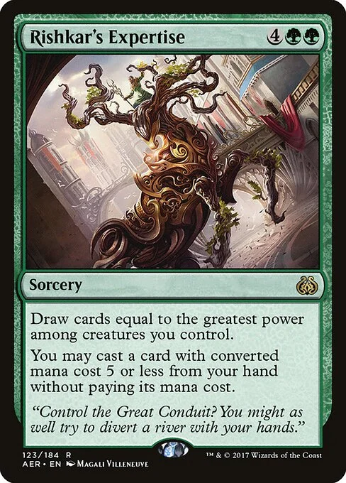 Rishkar's Expertise, carta Magic di tipo Sorcery illustrata da Magali Villeneuve