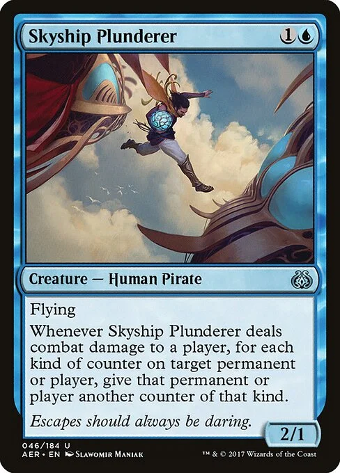 Skyship Plunderer, carta Magic di tipo Creature — Human Pirate illustrata da Slawomir Maniak