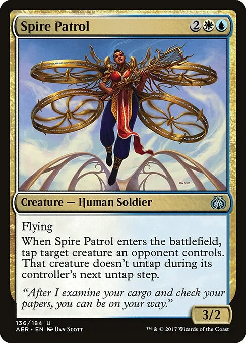 Spire Patrol, carta Magic di tipo Creature — Human Soldier illustrata da Dan Murayama Scott
