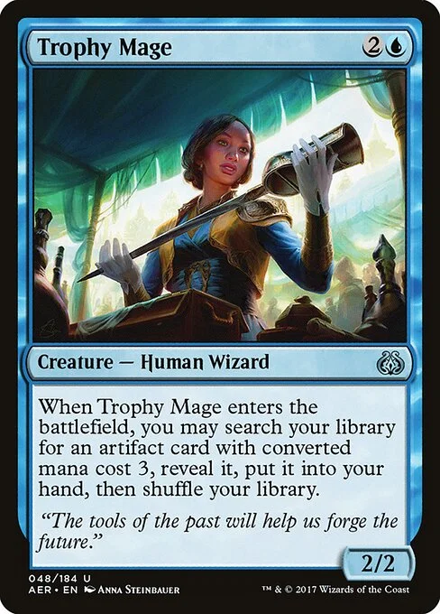 Trophy Mage, carta Magic di tipo Creature — Human Wizard illustrata da Anna Steinbauer