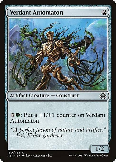 Verdant Automaton, carta Magic di tipo Artifact Creature — Construct illustrata da Ryan Alexander Lee