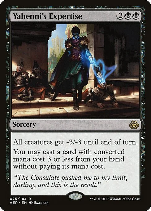 Yahenni's Expertise, carta Magic di tipo Sorcery illustrata da Daarken