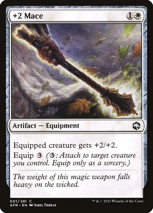 +2 Mace, carta Magic di tipo Artifact — Equipment illustrata da Jarel Threat