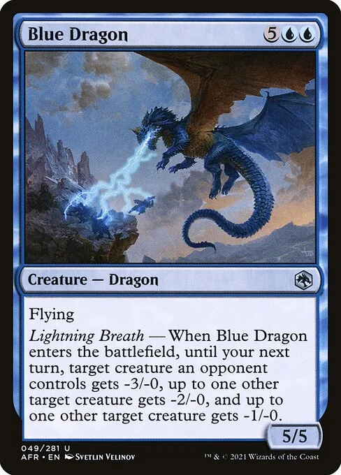 Blue Dragon, carta Magic di tipo Creature — Dragon illustrata da Svetlin Velinov