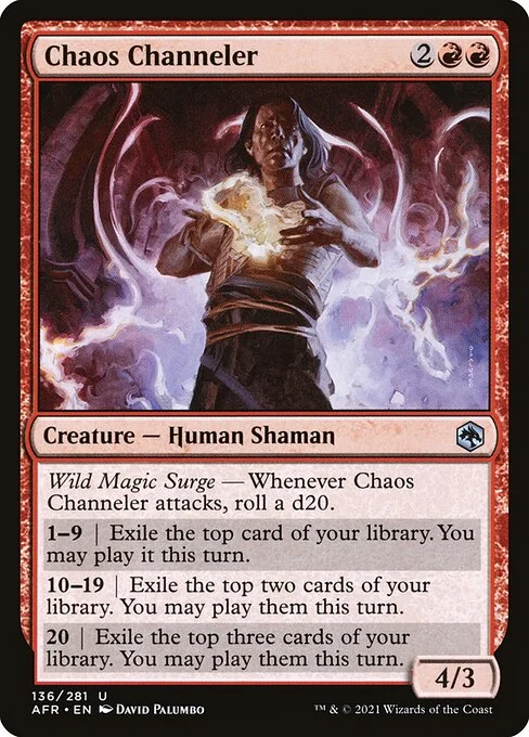 Chaos Channeler, carta Magic di tipo Creature — Human Shaman illustrata da David Palumbo