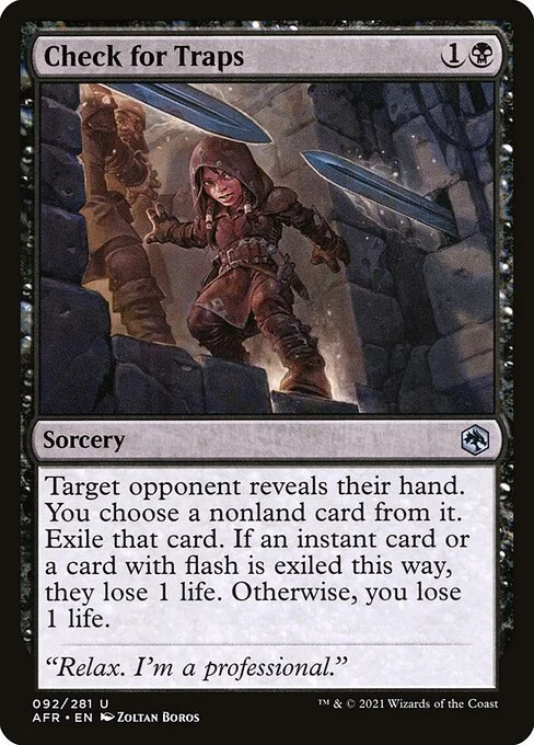 Check for Traps, carta Magic di tipo Sorcery illustrata da Zoltan Boros