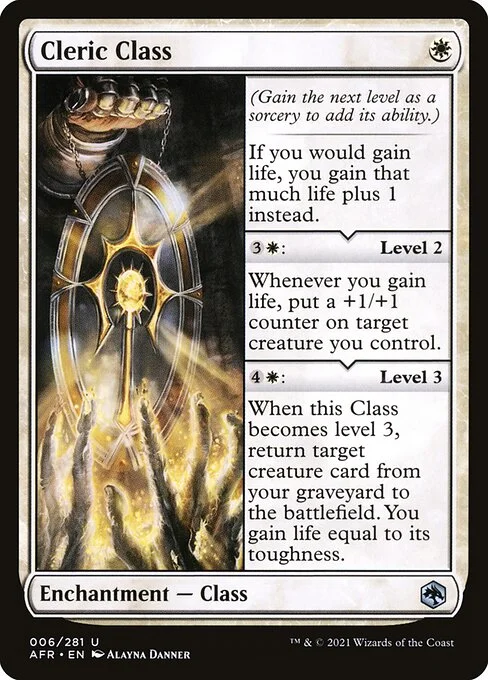 Cleric Class, carta Magic di tipo Enchantment — Class illustrata da Alayna Danner