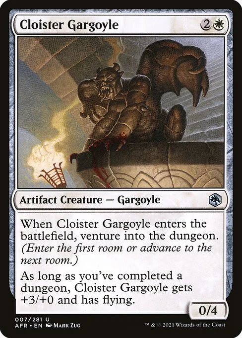Cloister Gargoyle, carta Magic di tipo Artifact Creature — Gargoyle illustrata da Mark Zug