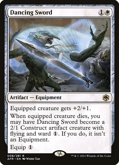 Dancing Sword, carta Magic di tipo Artifact — Equipment illustrata da Wisnu Tan