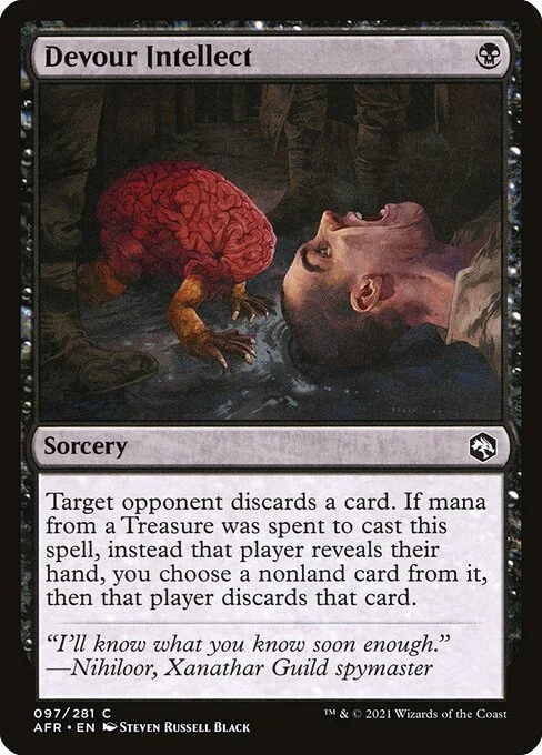 Devour Intellect, carta Magic di tipo Sorcery illustrata da Steven Russell Black