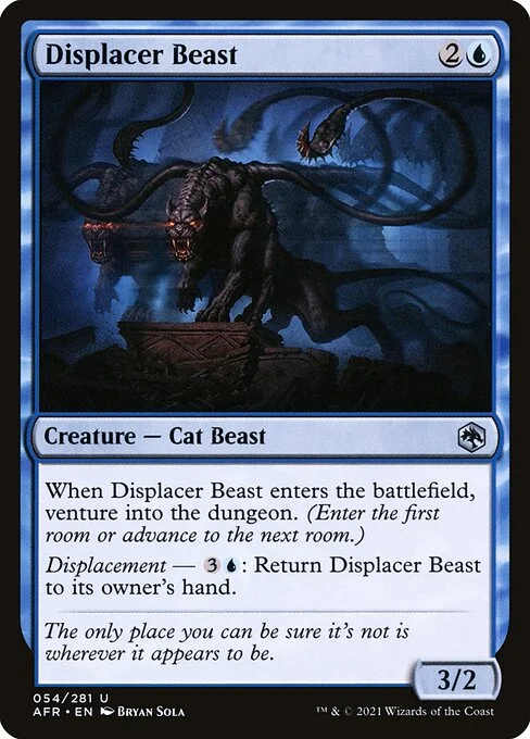 Displacer Beast, carta Magic di tipo Creature — Cat Beast illustrata da Bryan Sola