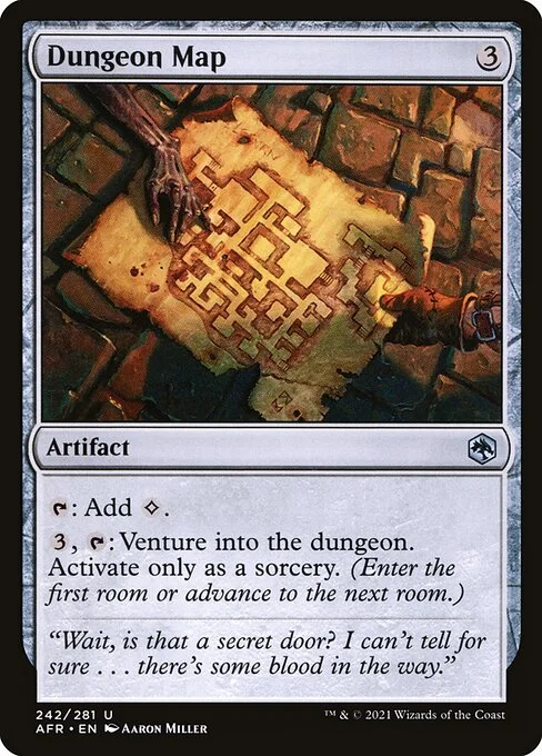 Dungeon Map, carta Magic di tipo Artifact illustrata da Aaron Miller