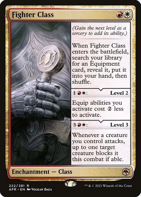 Fighter Class, carta Magic di tipo Enchantment — Class illustrata da Volkan Baǵa