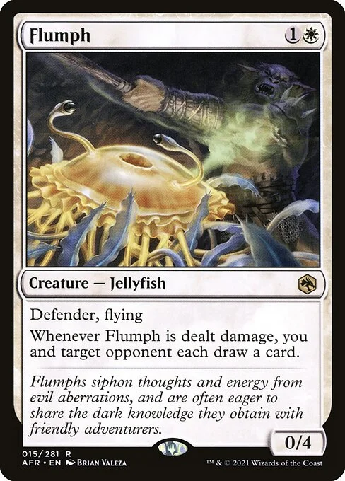 Flumph, carta Magic di tipo Creature — Jellyfish illustrata da Brian Valeza