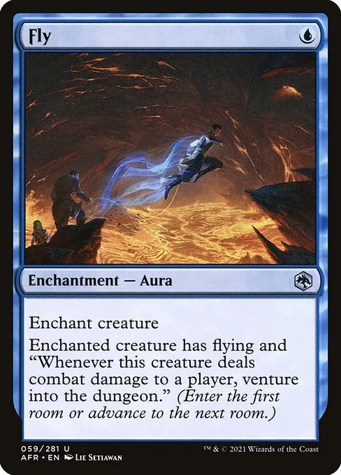 Fly, carta Magic di tipo Enchantment — Aura illustrata da Lie Setiawan