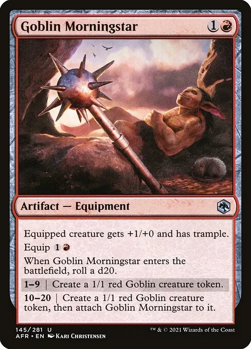 Goblin Morningstar, carta Magic di tipo Artifact — Equipment illustrata da Kari Christensen