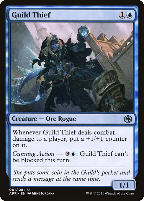 Guild Thief, carta Magic di tipo Creature — Orc Rogue illustrata da Mike Jordana