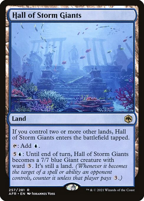 Hall of Storm Giants, carta Magic di tipo Land illustrata da Johannes Voss
