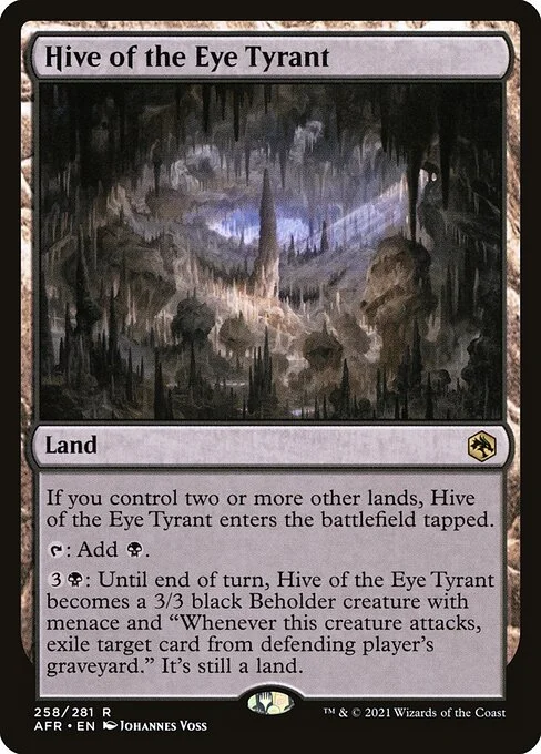 Hive of the Eye Tyrant, carta Magic di tipo Land illustrata da Johannes Voss