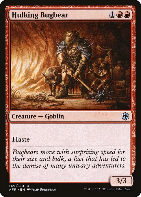Hulking Bugbear, carta Magic di tipo Creature — Goblin illustrata da Filip Burburan