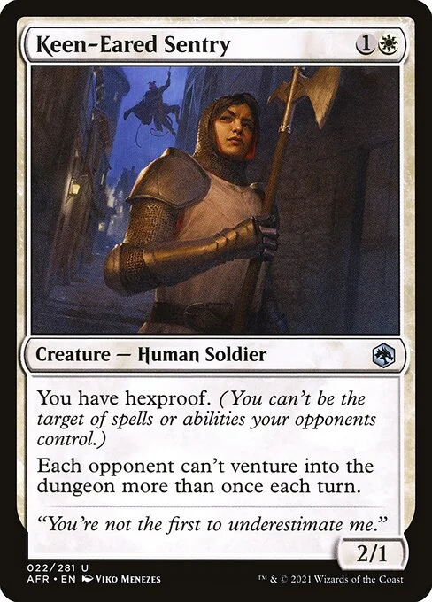 Keen-Eared Sentry, carta Magic di tipo Creature — Human Soldier illustrata da Viko Menezes