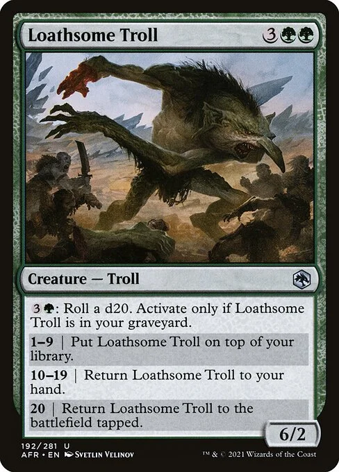 Loathsome Troll, carta Magic di tipo Creature — Troll illustrata da Svetlin Velinov