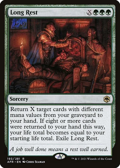 Long Rest, carta Magic di tipo Sorcery illustrata da Chris Seaman