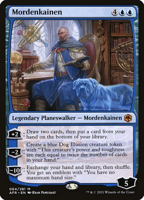 Mordenkainen, carta Magic di tipo Legendary Planeswalker — Mordenkainen illustrata da Ryan Pancoast