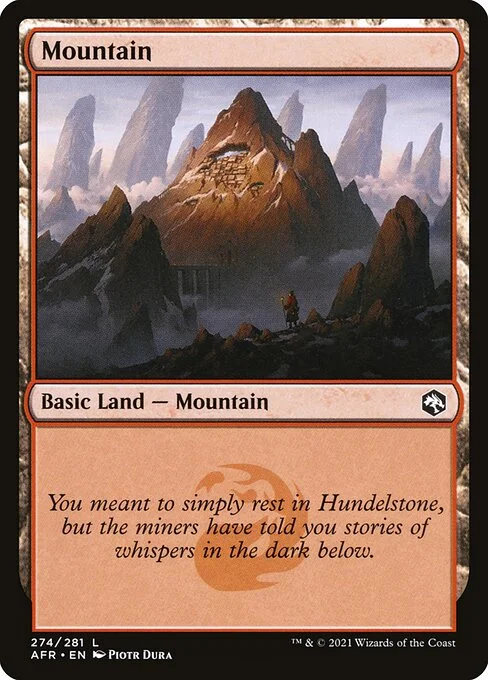 Mountain, carta Magic di tipo Basic Land — Mountain illustrata da Piotr Dura