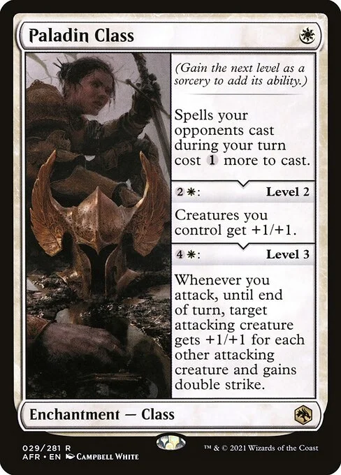 Paladin Class, carta Magic di tipo Enchantment — Class illustrata da Campbell White