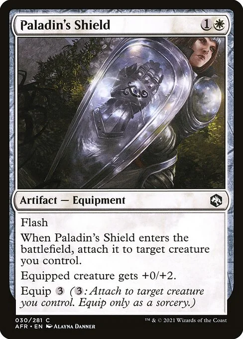 Paladin's Shield, carta Magic di tipo Artifact — Equipment illustrata da Alayna Danner