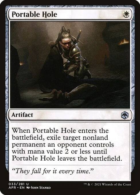 Portable Hole, carta Magic di tipo Artifact illustrata da John Stanko