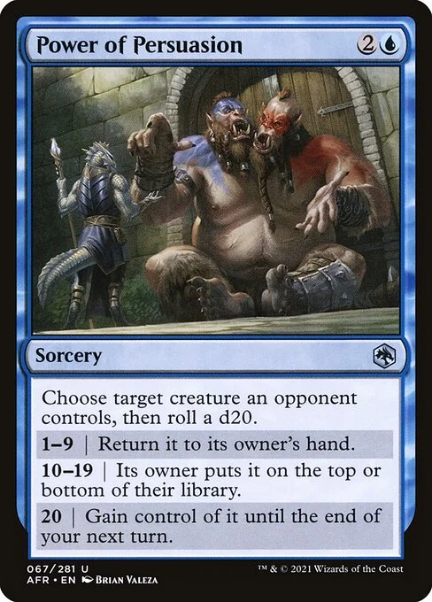 Power of Persuasion, carta Magic di tipo Sorcery illustrata da Brian Valeza