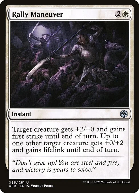 Rally Maneuver, carta Magic di tipo Instant illustrata da Vincent Proce