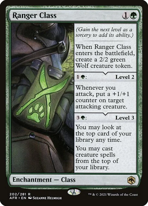 Ranger Class, carta Magic di tipo Enchantment — Class illustrata da Suzanne Helmigh