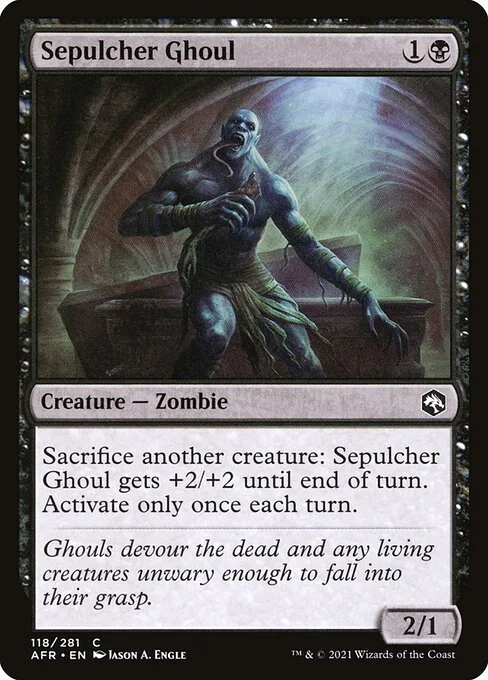 Sepulcher Ghoul, carta Magic di tipo Creature — Zombie illustrata da Jason A. Engle
