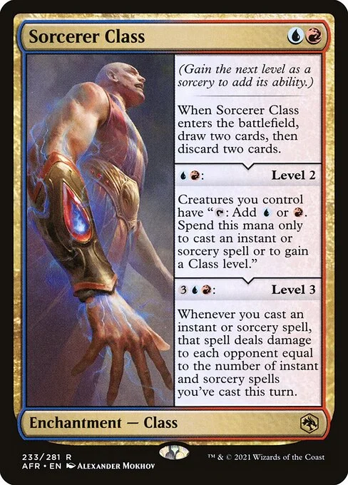 Sorcerer Class, carta Magic di tipo Enchantment — Class illustrata da Alexander Mokhov