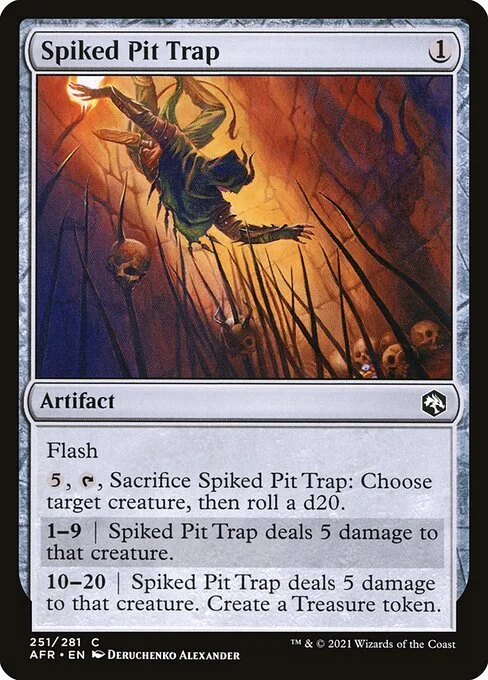 Spiked Pit Trap, carta Magic di tipo Artifact illustrata da Deruchenko Alexander