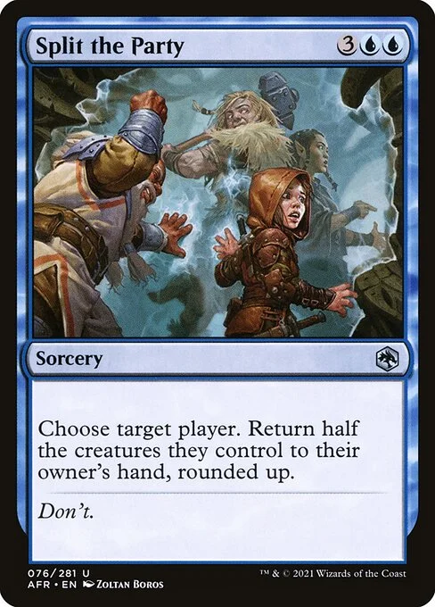 Split the Party, carta Magic di tipo Sorcery illustrata da Zoltan Boros