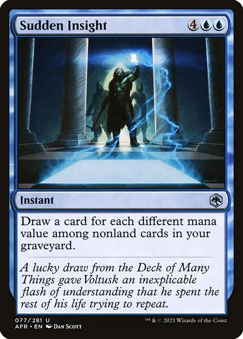 Sudden Insight, carta Magic di tipo Instant illustrata da Dan Murayama Scott
