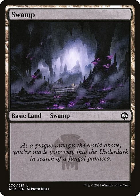 Swamp, carta Magic di tipo Basic Land — Swamp illustrata da Piotr Dura