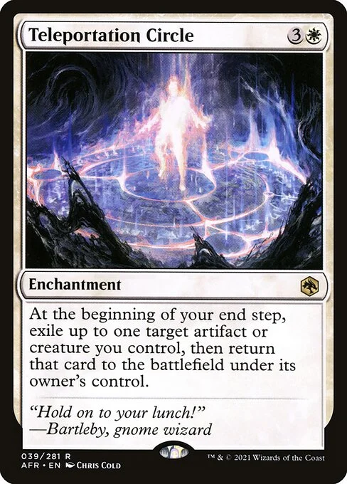 Teleportation Circle, carta Magic di tipo Enchantment illustrata da Chris Cold