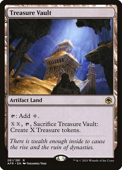 Treasure Vault, carta Magic di tipo Artifact Land illustrata da Johannes Voss
