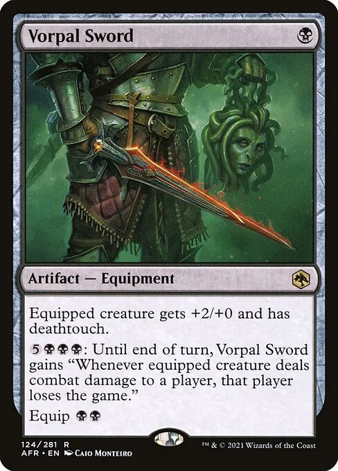 Vorpal Sword, carta Magic di tipo Artifact — Equipment illustrata da Caio Monteiro