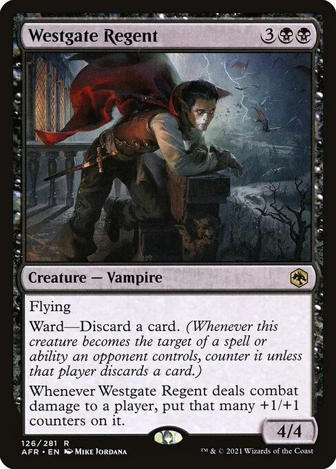 Westgate Regent, carta Magic di tipo Creature — Vampire illustrata da Mike Jordana