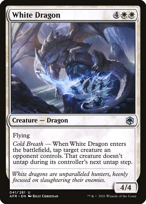 White Dragon, carta Magic di tipo Creature — Dragon illustrata da Billy Christian