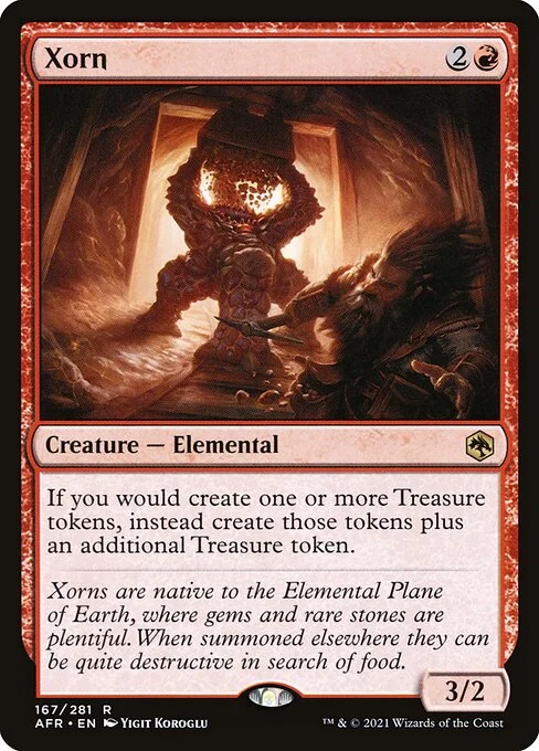 Xorn, carta Magic di tipo Creature — Elemental illustrata da Yigit Koroglu