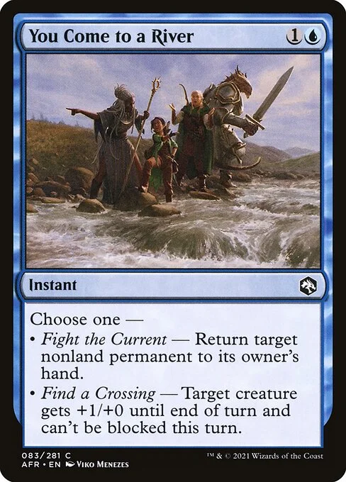 You Come to a River, carta Magic di tipo Instant illustrata da Viko Menezes